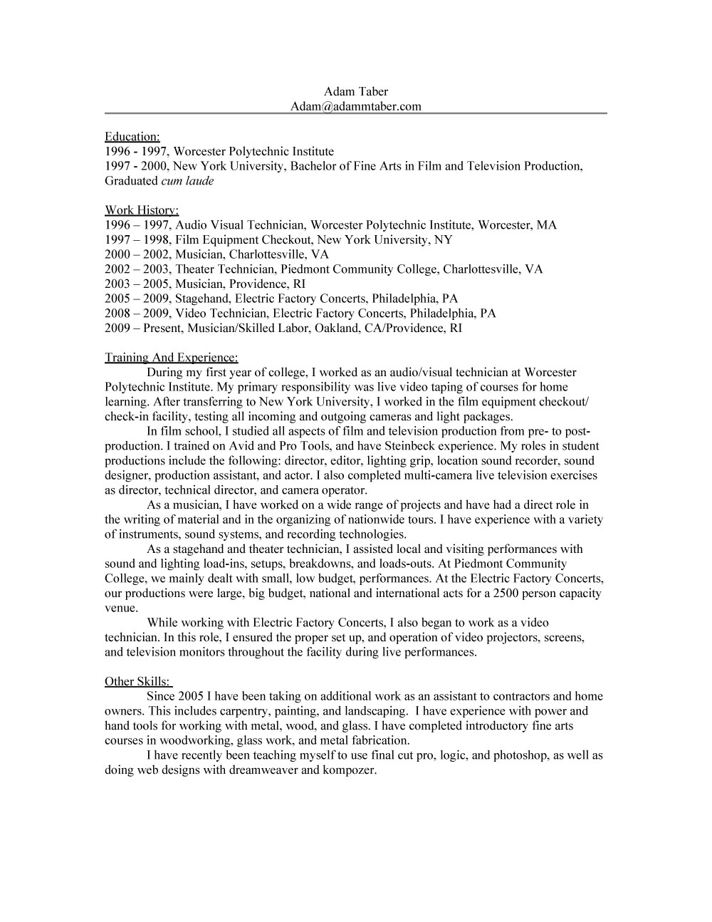 Resume